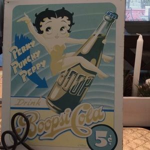 Betty Boop Metal Sign “Perky, Punchy, Peppy”